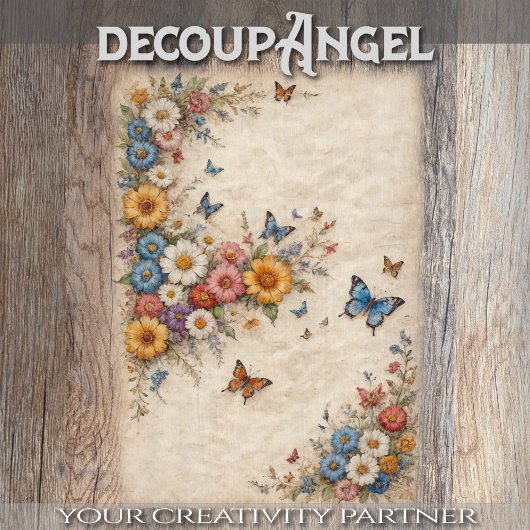 Papier Les prairies printanières #3 - Découpage -