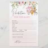 Papier Les prédictions florales des animaux safari pour b (Devant)