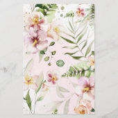 Papier Les prédictions florales des animaux safari pour b (Dos)