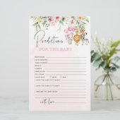 Papier Les prédictions florales des animaux safari pour b (Debout devant)