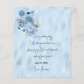 Papier Les Roses bleus et argentés seront-vous ma servant (Dos)