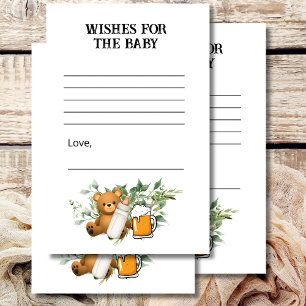 Papier Les souhaits pour le jeu de baby shower bébé est l