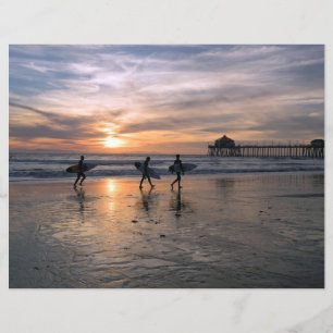 Papier Les surfeurs californiens du Sunset Scrapbook Pape