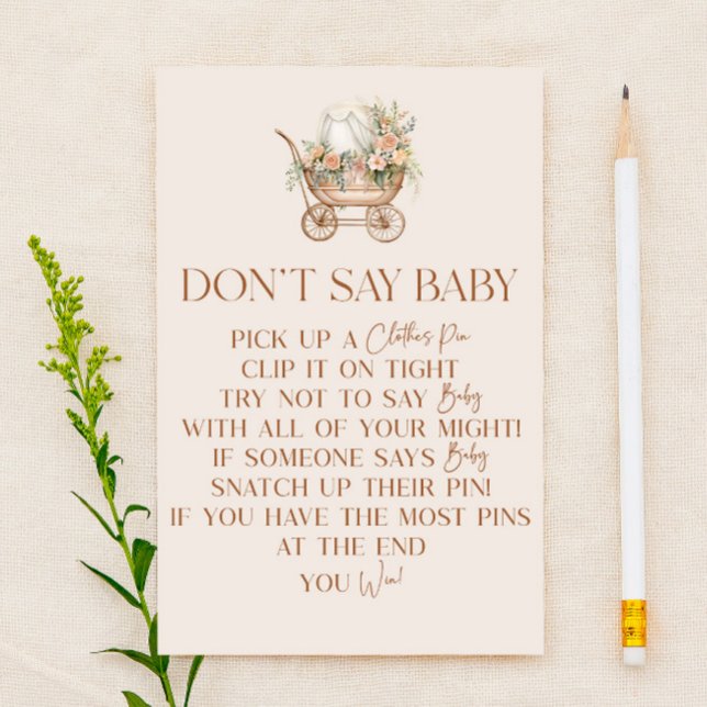 Papier Les transports floraux roses ne disent pas Baby sh (Créateur téléchargé)