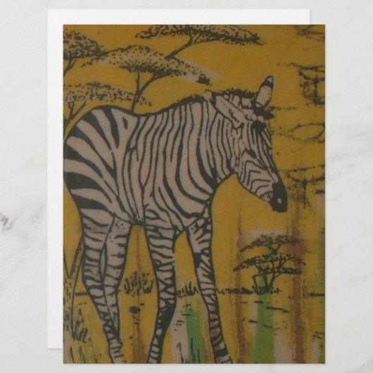 Papier L'Esprit du Serengeti : Le Grazing du Zèbre dans l (Devant / Derrière)