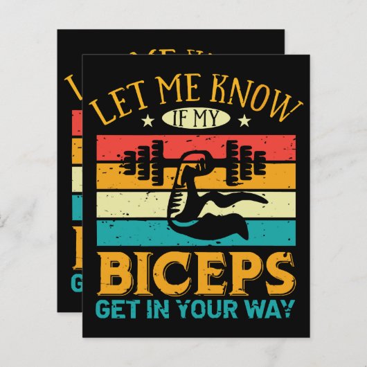 Papier Let Me Know If My Biceps Get In Your Way (Devant / Derrière)