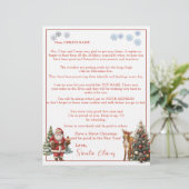 Papier Letter from Santa Claus Snowflakes Reindeer (Debout devant)