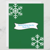 Papier Letters from Santa Green Red Ornament (Dos)