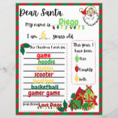 Papier Lettre à Père Noël (Devant)