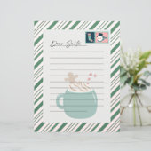 Papier Lettre à Père Noël avec les friandises Gingerbread (Debout devant)