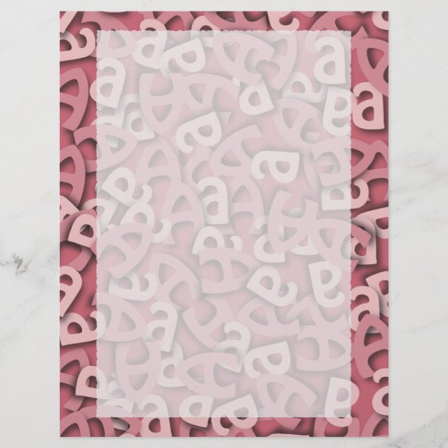 Papier Lettre A rose (Devant)