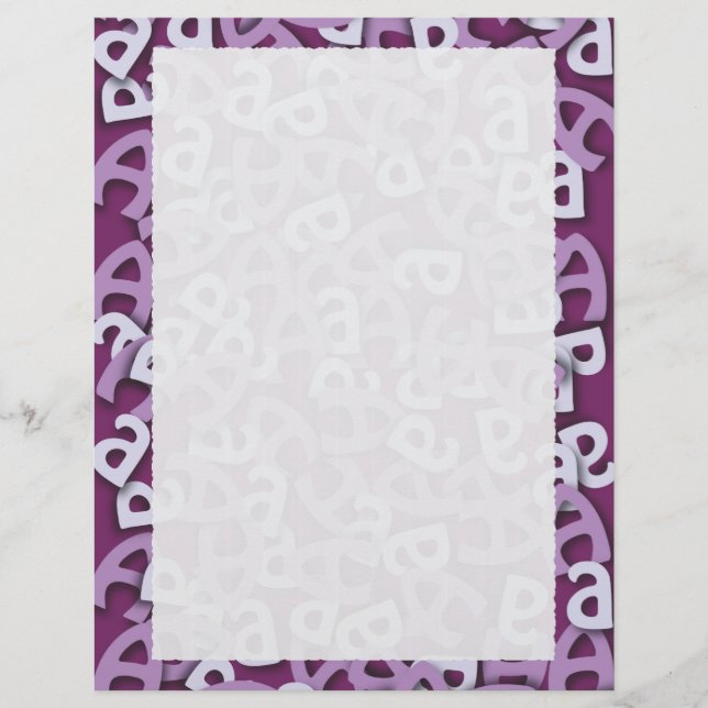 Papier Lettre A Violet (Devant)