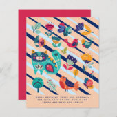 Papier Lettre annuelle Art populaire scandinave Jours de  (Devant / Derrière)