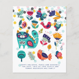 Papier Lettre annuelle Art populaire scandinave Jours de 