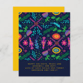 Papier Lettre annuelle Oiseaux d'art populaire scandinave (Devant / Derrière)