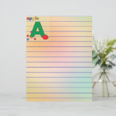Papier LETTRE Apple A (Debout devant)