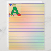Papier LETTRE Apple A (Devant / Derrière)