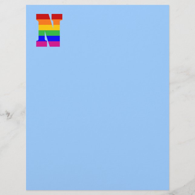 Papier LETTRE arc-en-ciel N (Devant)