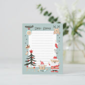 Papier Lettre aux chats de Noël Père Noël à Père Noël (Debout devant)