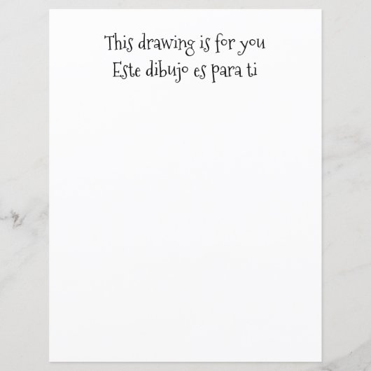 Papier LETTRE Bleue Bleu bilingue modifiable à Père Noël (Dos)