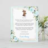 Papier Lettre Bleue Du Lapin De Pâques À L'Enfant (Debout devant)