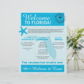 Papier Lettre d'accueil Mariage Aqua Starfish pour la Flo (Debout devant)