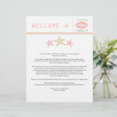 Papier LETTRE D'ACCUEIL Mariage DE Jamaïque Rose D'OR (Debout devant)