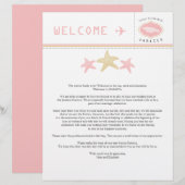 Papier LETTRE D'ACCUEIL Mariage DE Jamaïque Rose D'OR (Devant / Derrière)