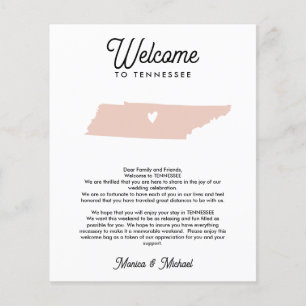 Papier LETTRE D'ACCUEIL TENNESSEE Itinéraire TOUTE COULEU