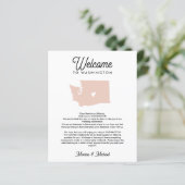 Papier LETTRE D'ACCUEIL WASHINGTON Itinéraire TOUTE COULE (Debout devant)