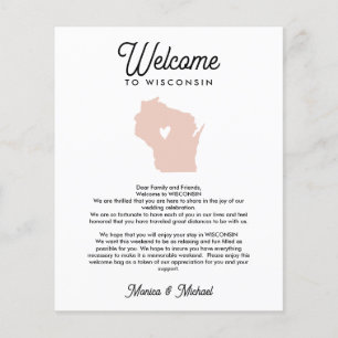 Papier LETTRE D'ACCUEIL WISCONSIN Itinéraire TOUTE COULEU