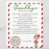 Papier Lettre d'adieu de l'elfe, Lettre de départ de l'el (Devant / Derrière)