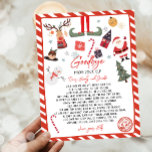 Papier Lettre d'adieu d'Elf Adieu d'Elf Noël<br><div class="desc">♥ Cette mignonne lettre d'elfe est un complément parfait à votre Noël magique!</div>