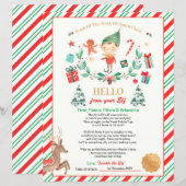 Papier Lettre d'arrivée personnalisée des elfes (Devant / Derrière)