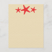 Papier Lettre de bienvenue du Mariage de Cabo Rouge Mexiq (Dos)