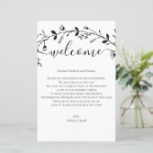 Papier Lettre de bienvenue du Mariage de défilement de vi (Debout devant)