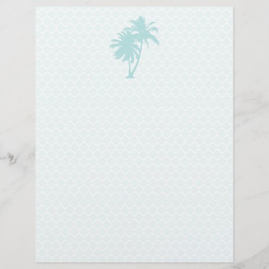 Papier Lettre de bienvenue du Mariage Palm Tree pour Anti (Dos)