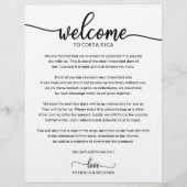 Papier Lettre de bienvenue du week-end mariage (Devant)