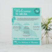 Papier Lettre de bienvenue mariage pour Aruba (Debout devant)