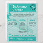 Papier Lettre de bienvenue mariage pour Aruba (Devant / Derrière)