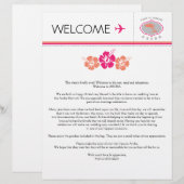 Papier Lettre de bienvenue mariage pour Aruba (Devant / Derrière)