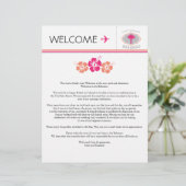 Papier Lettre de bienvenue mariage pour les Bahamas (Debout devant)