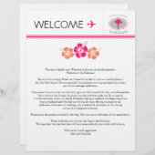 Papier Lettre de bienvenue mariage pour les Bahamas (Devant / Derrière)