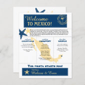 Papier Lettre de bienvenue mariage pour Riviera Maya Mexi (Devant / Derrière)