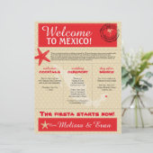 Papier Lettre de bienvenue pour le mariage au Mexique (Debout devant)