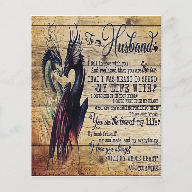 Papier Lettre de citation d'amour à mon mari (Devant)