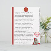 Papier Lettre de confirmation du Père Noël pour l'enfant (Debout devant)
