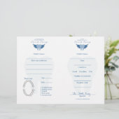 Papier Lettre de dent et reçu bleu (Debout devant)