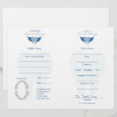 Papier Lettre de dent et reçu bleu (Devant / Derrière)