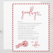 Papier Lettre de départ d'Elf Adieu de votre Elf Note (Devant / Derrière)